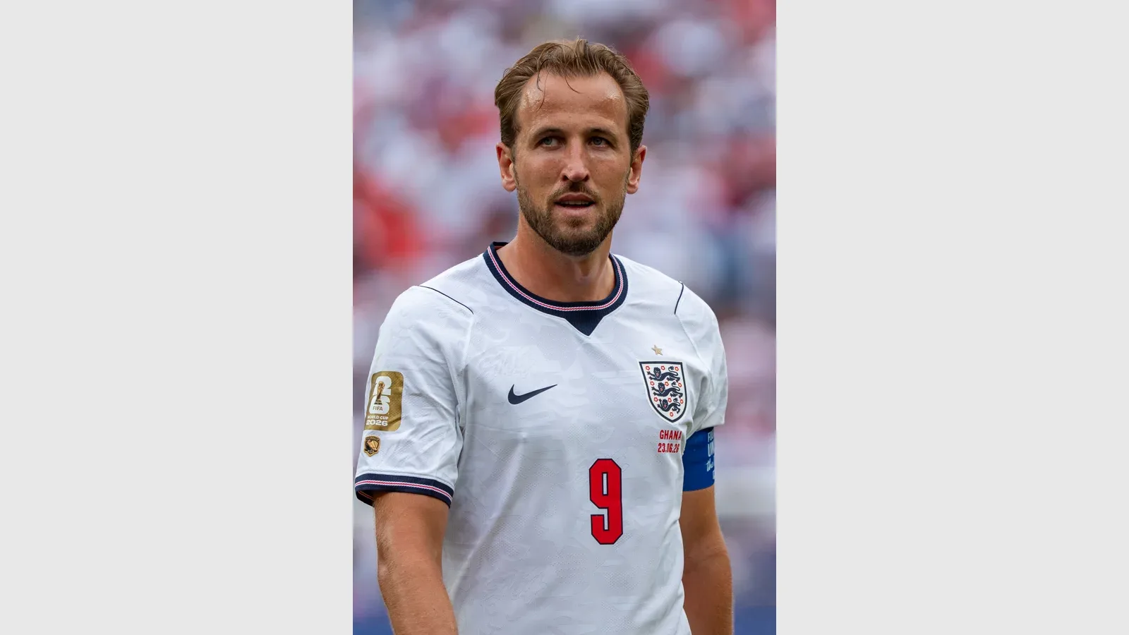 Cầu thủ Harry Kane trong màu áo đội tuyển Anh